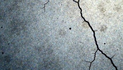 Obraz premium Rough, grey cement surface with visible pores and cracks , grainy, cement, macro