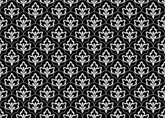 Abstract geometric pattern. A seamless vector background. White and black ornament. Graphic modern pattern. Simple lattice graphic design.
