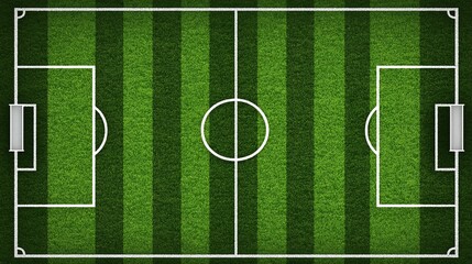 Empty Soccer Field for the Upcoming Match