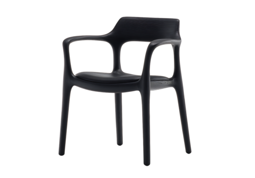 Modern black armchair stylish comfortable design home furniture,On Transparent Background, Isolated on white