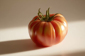 Tomato with artistic light gradient, clean isolation