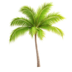 Obraz premium Lush tropical palm tree with vibrant green fronds