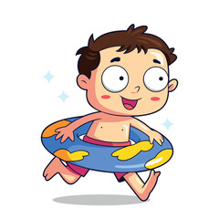 Boy with Swim Ring