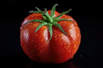 Tomato with symmetrical shine and round contour
