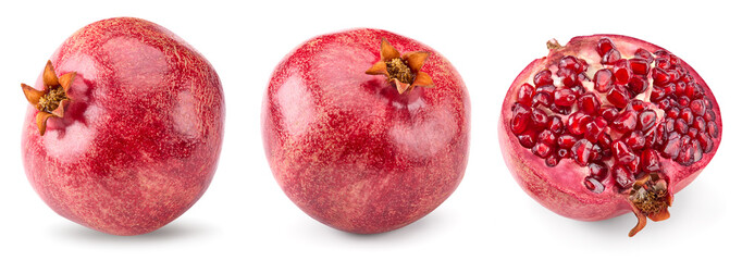 pomegranate isolated on a white background. clipping path