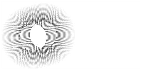 Modern abstract gray background, Elegant circle shape design. Shiny white gradient circular lines pattern. Futuristic concept. Suitable for banners, brochures, covers, pamphlets, vectors