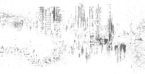 Abstract grayscale texture with varied patterns including speckled dots vertical lines and irregular shapes on white background