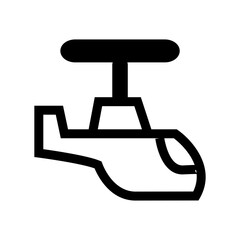 vector illustration of a helicopter toy icon outline
