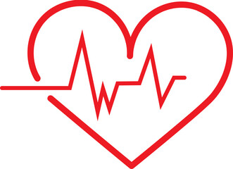 heart and heartbeat symbol