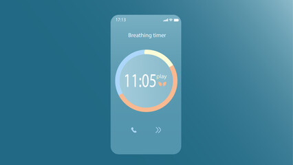 Evening Meditation Tracker UI | Relaxation Timer App Concep modern design template for infographics