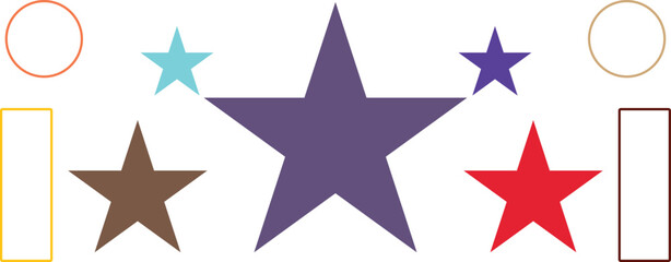 Art & Illustration star circle shapes vector set