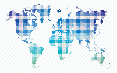 Digital Global Network World Map with Tech Background Vector