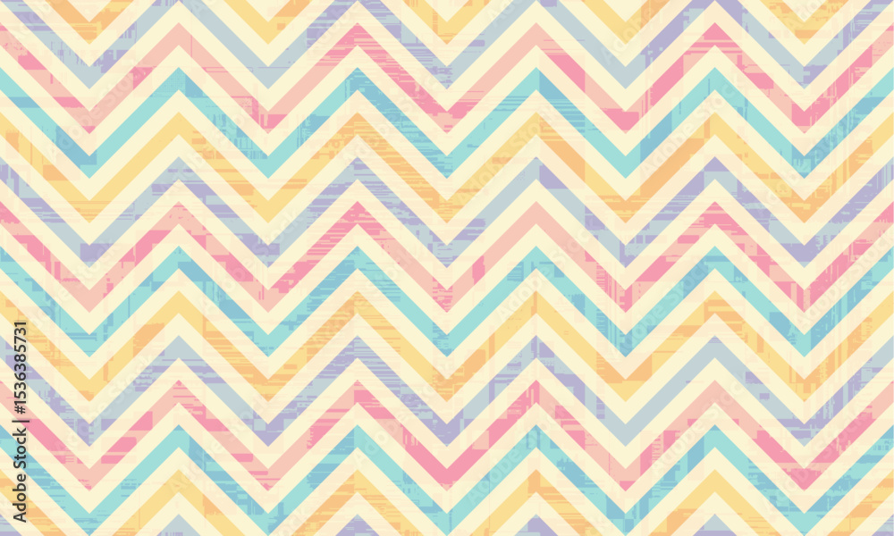 Poster chevron pattern in soft beige pastel tones on light background, minimalistic design, copy space. sea