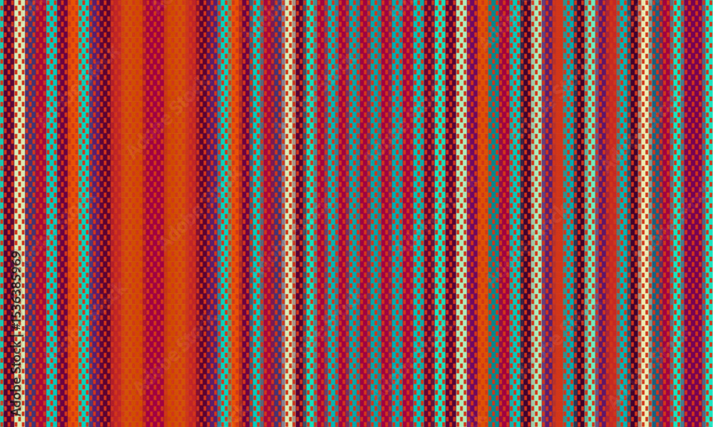 Poster blanket vertical stripes seamless vector pattern. background for cinco de mayo party decor or ethnic