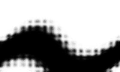 Vector halftone gradient. Big wave abstract background