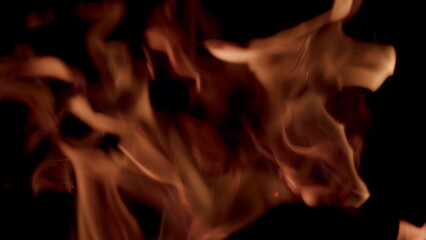 Dynamic Flames Illuminating the Darkness All Around, Captivating the Observers Vision