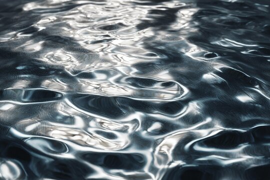 Water ripple texture with a silver surface effect