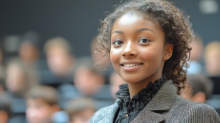Action shot of teacher organizing a school talent show helping students prepare for their performance Capture the excitement and atmosphere of preparation with students and the teacher interacting