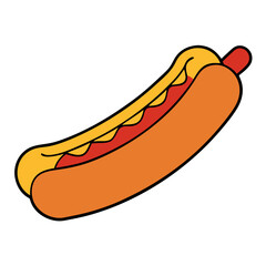 hot dog vector illustration