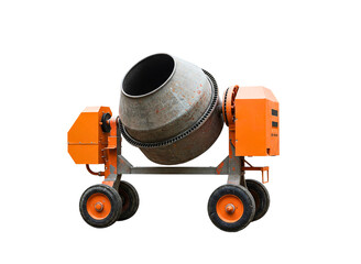 cement mixer machine isolated on transparent background
