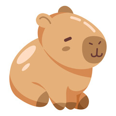 Sitting capybara