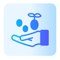 sowing seeds gradient icon