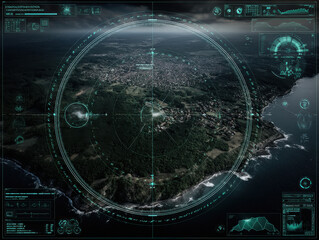 advanced radar scan with an overlay