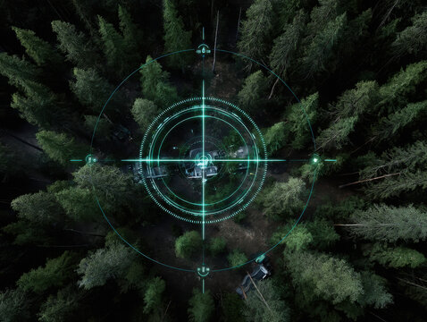 advanced radar scan with an overlay