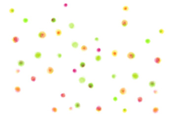 かわいい水玉の水彩画のイラスト