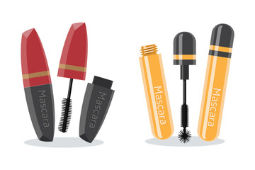 Set of Mascara Tubes and Brushes Packaging