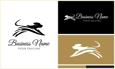 Dog Logo Design with Running, and Abstract.