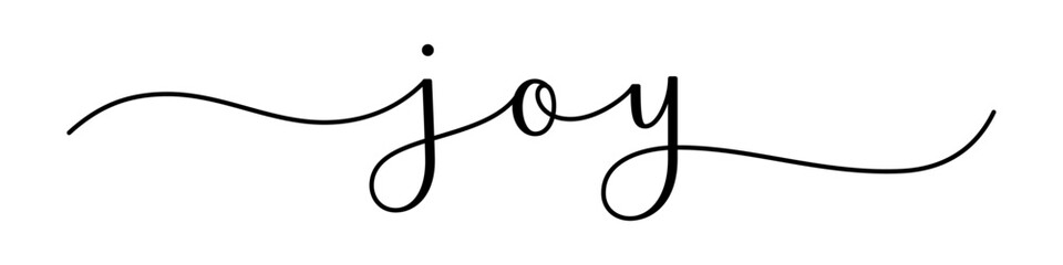 JOY black vector brush calligraphy banner