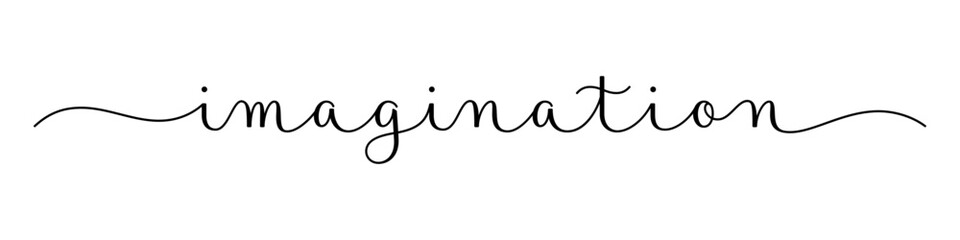IMAGINATION black vector brush calligraphy banner