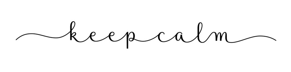 KEEP CALM black vector brush calligraphy banner