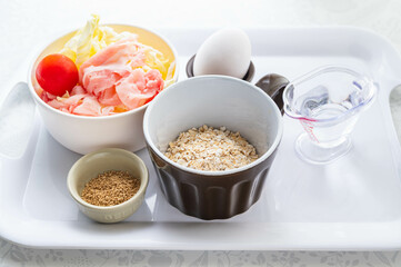 マグカップでお好み焼き　材料