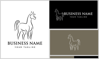 Elegant Horse Logo Design.