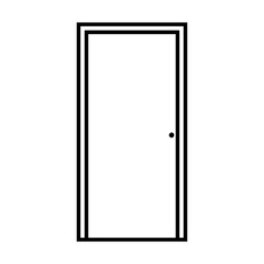 Door vector icon. entry illustration sign. room symbol. exit logo.