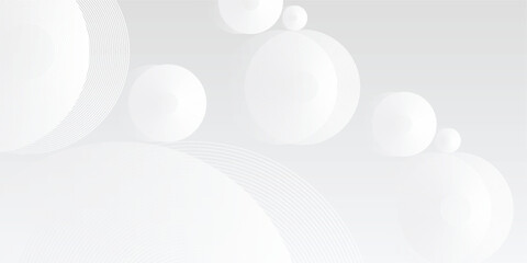 Modern Simple white glowing geometric lines on gray background. Modern shiny blue circle abstract nice.