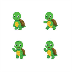 Set of funny cartoon monster characters in a colorful vector illustration for kids