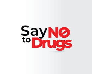 Say no to drugs. - International Day against Drug Abuse - No Drug-International day -world drug abuse day -Vector Illustration of International Day against DRUG ABUSE and trafficking observed on 26