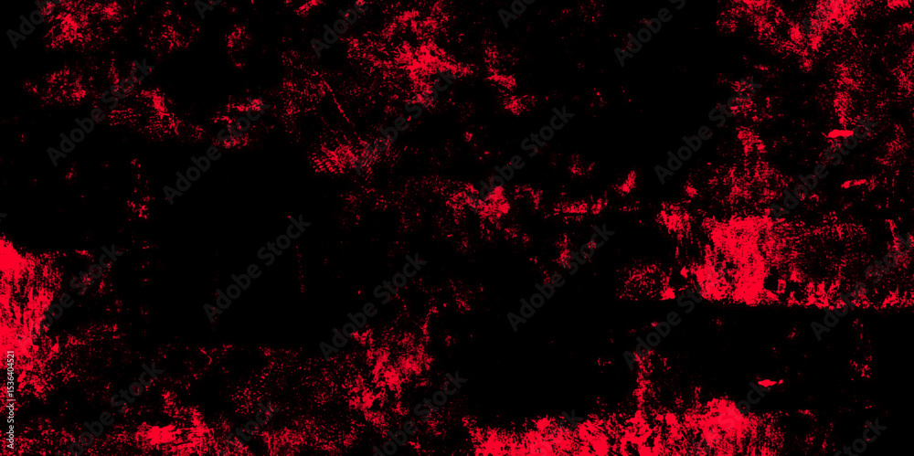 Wall mural distressed red grunge texture on a dark background, vector. distressed rough grunge texture surface 