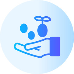 sowing seeds gradient icon