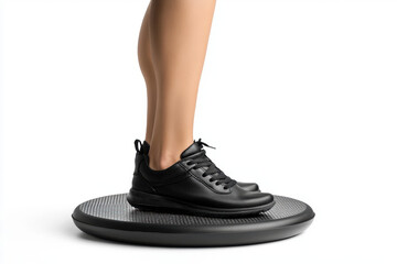 Black Fitness Shoes on Balance Platform