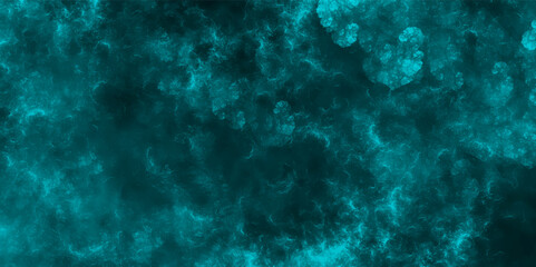 Abstract blue background with particles dark teal fractal smoke textured design. Minimalist background featuring a teal fractal pattern. 