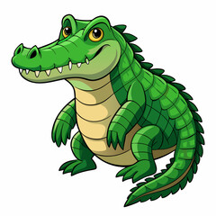 cartoon crocodile with a smile