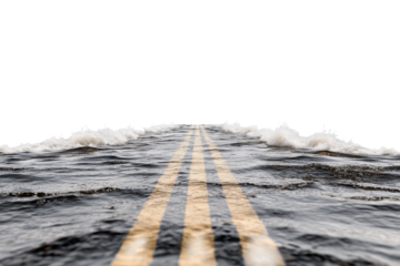 Flooded Road: A Nature's Fury