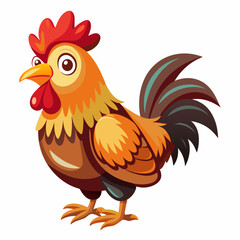 rooster isolated on white background