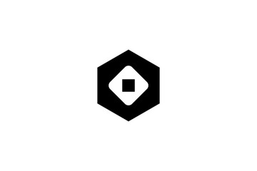 Naklejka premium Geometric Robot Control Logo | Simple Symbolic Identity for Modern Automation & Software Systems
