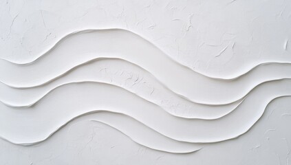Fototapeta premium Abstract textured white surface with flowing lines