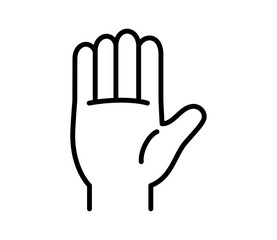 シンプルな手のアイコンイラスト　ベクター
